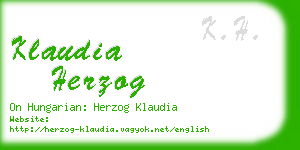 klaudia herzog business card